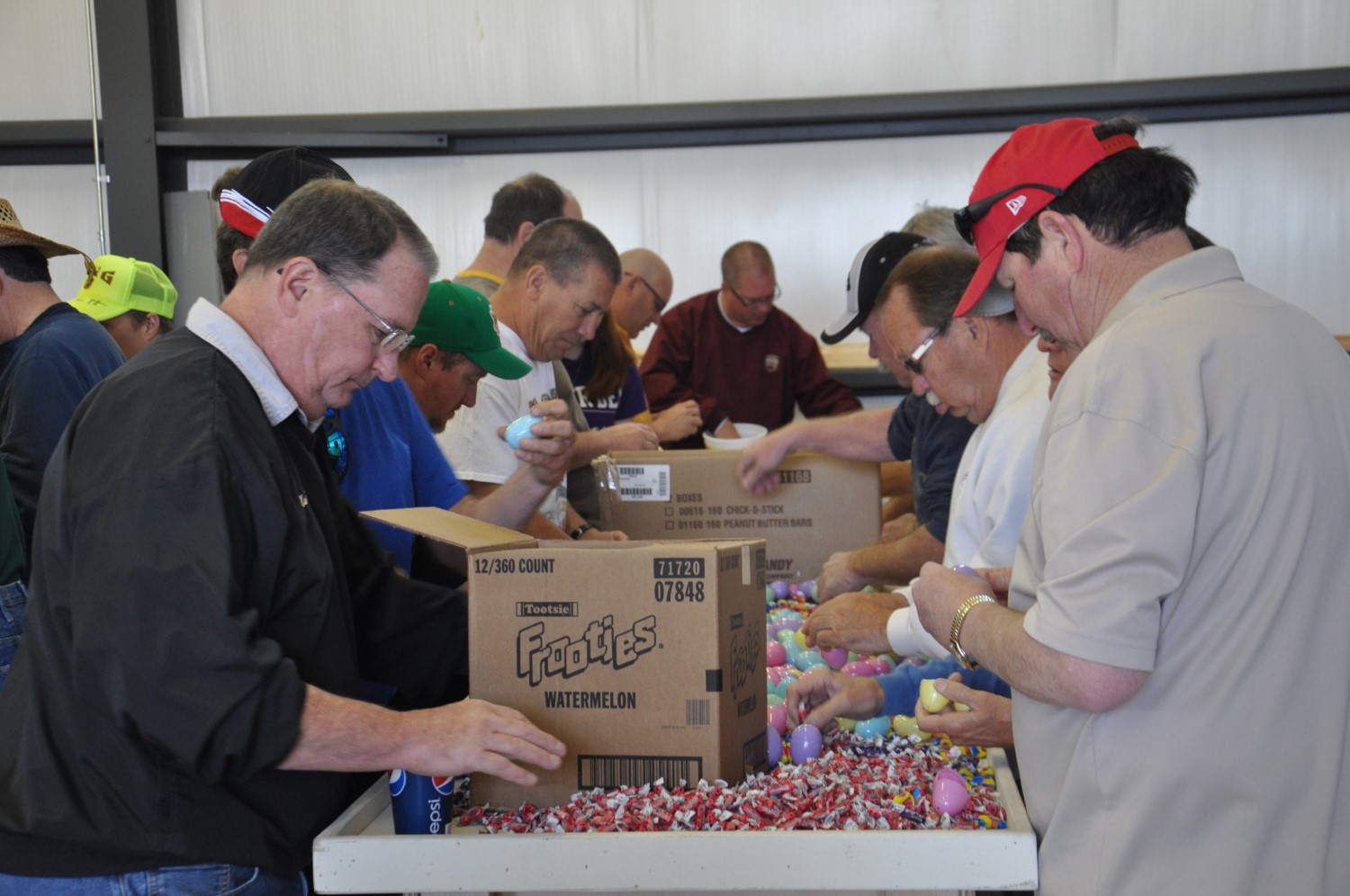 WSNC Packing Easter Eggs
