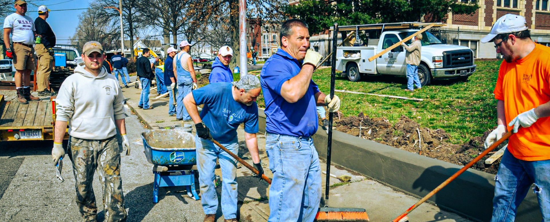 Nut Club Members Cleaning The Street